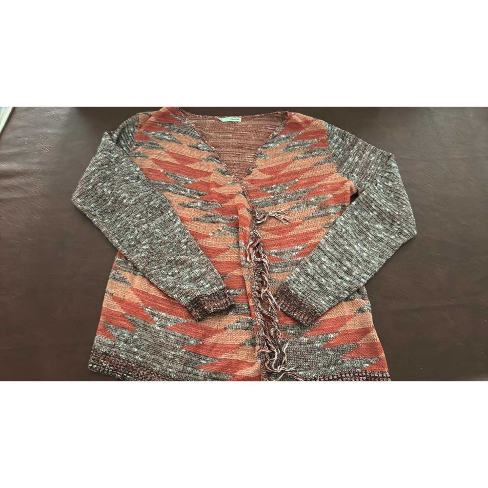 Maurices Sweater Women's XL Oranges and Brown Cardigan